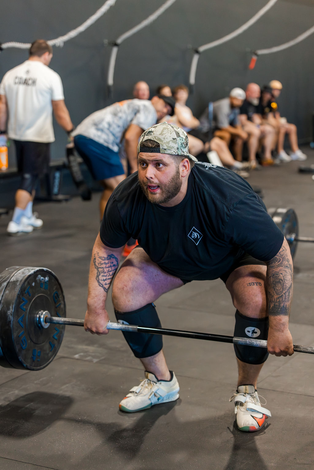 Athlete training during the CrossFit Incite Grand Reopening Lift Off