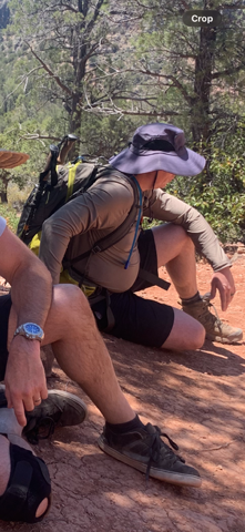 Man sitting on the rock
