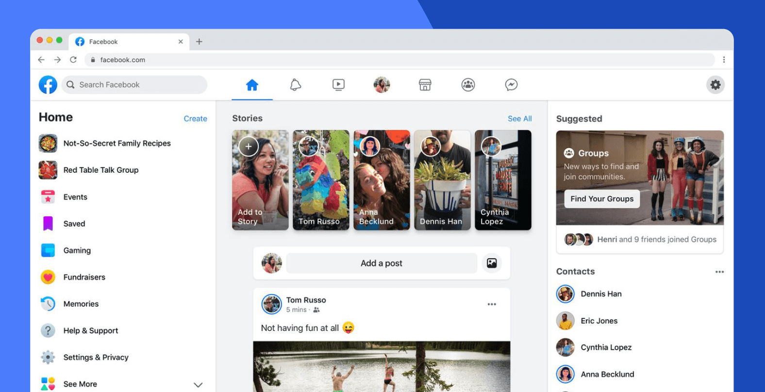 Facebook Dashboard Image - Startkit X Webflow Template