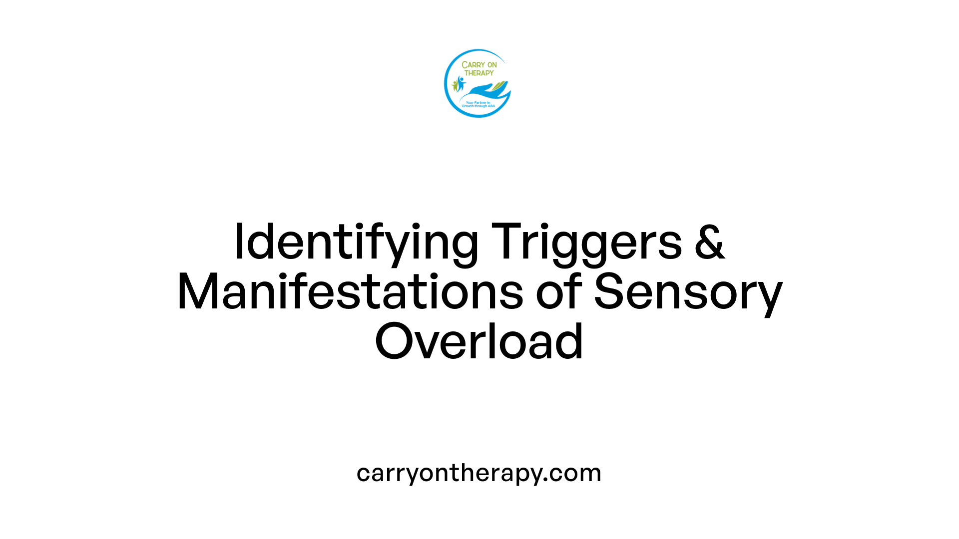Identifying Triggers &amp; Manifestations of Sensory Overload