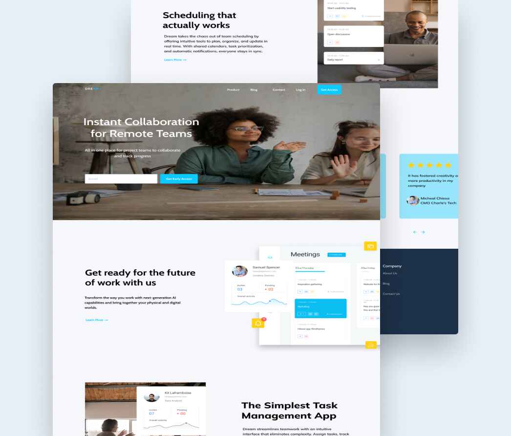 A mockup of a project