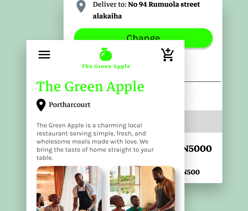 A mockup of a project