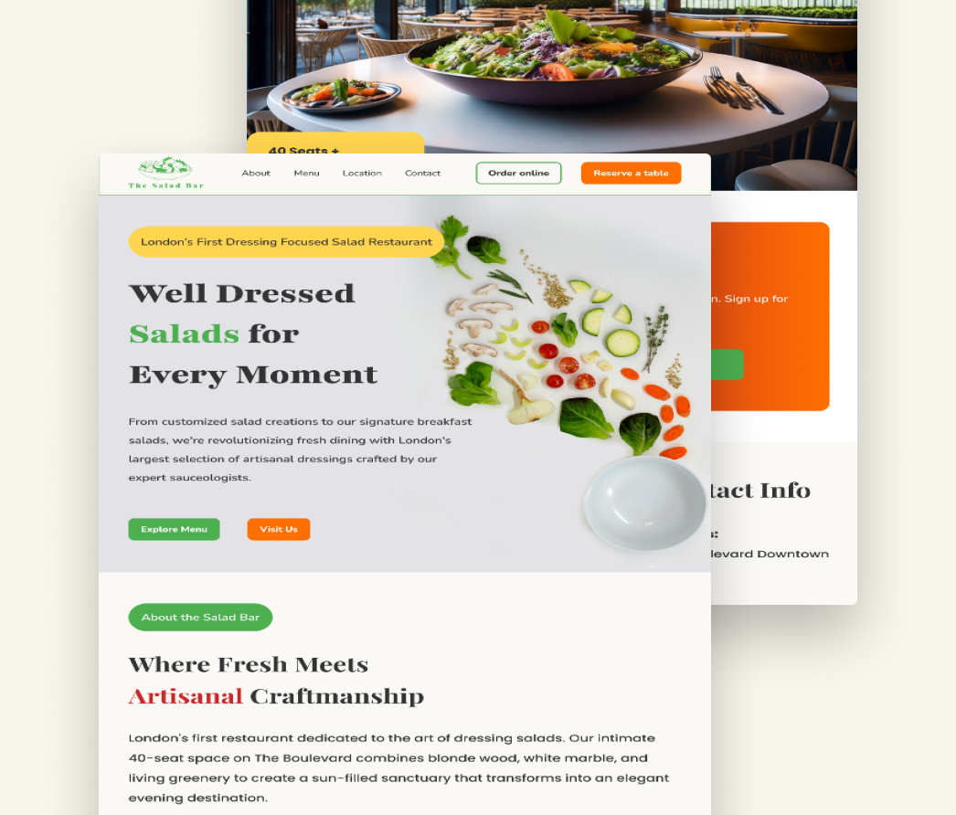 A mockup of a project