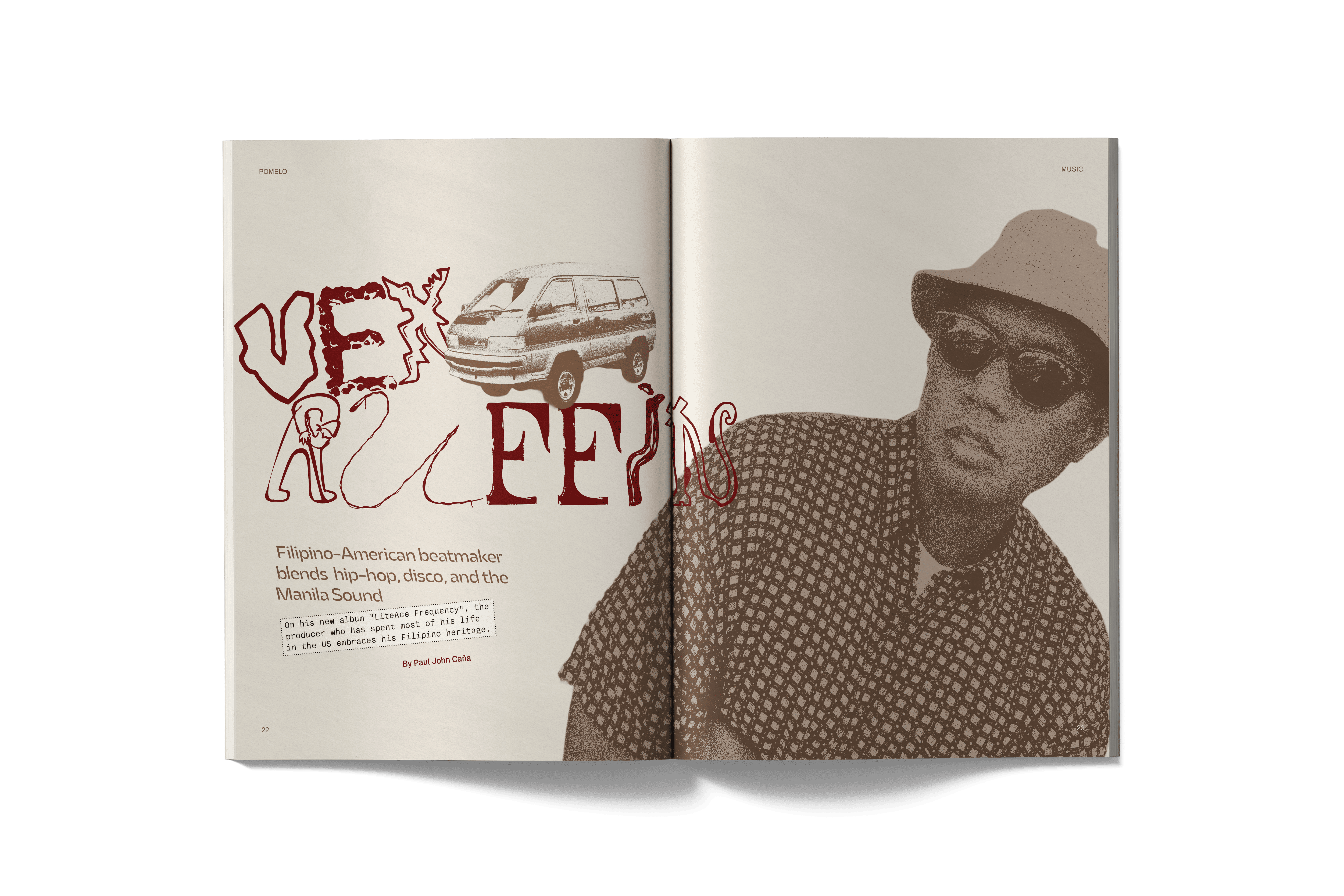 Vex Ruffin intro feature spread.