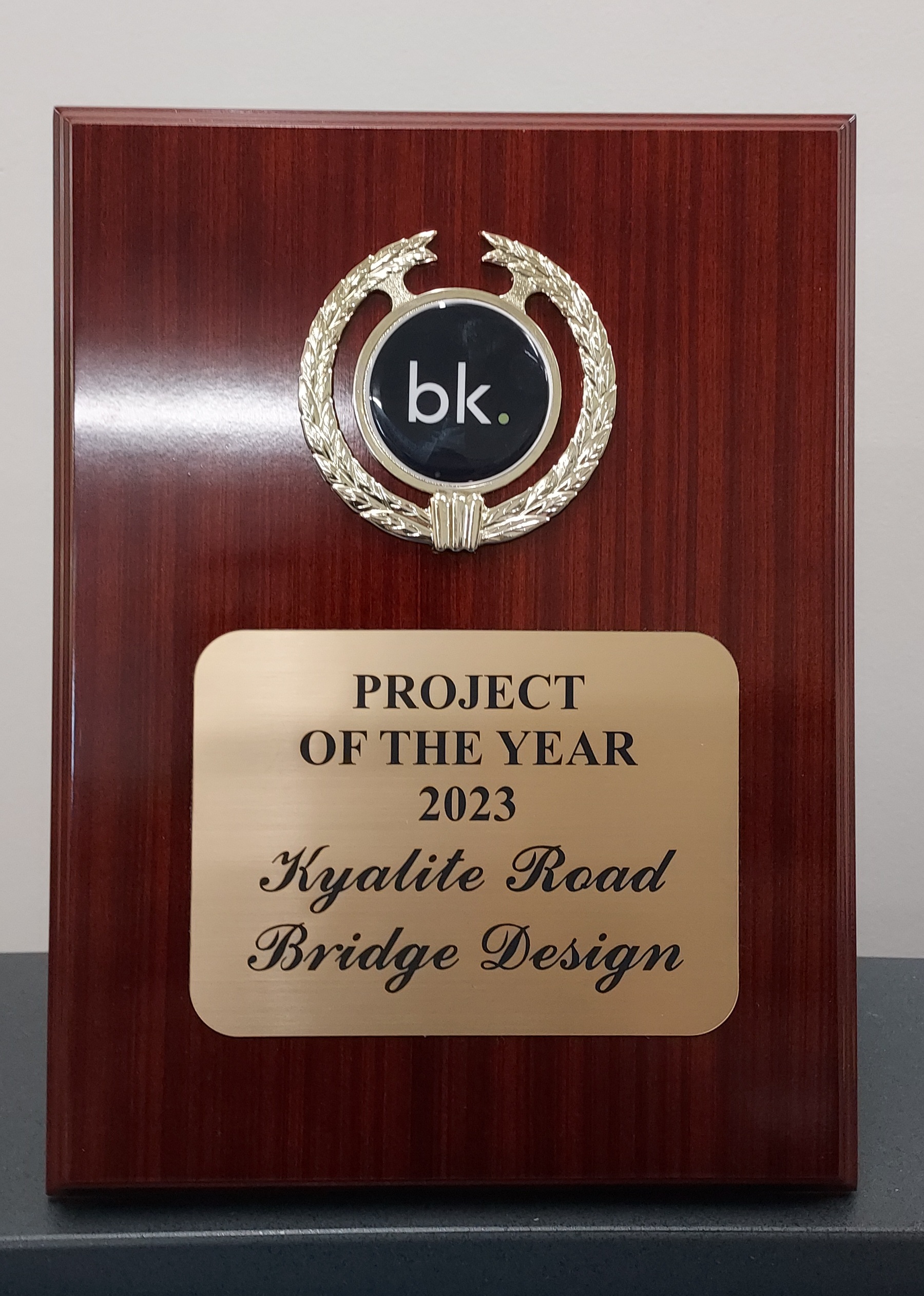 Award Plaque from Greg's Trophies Coffs Harbour