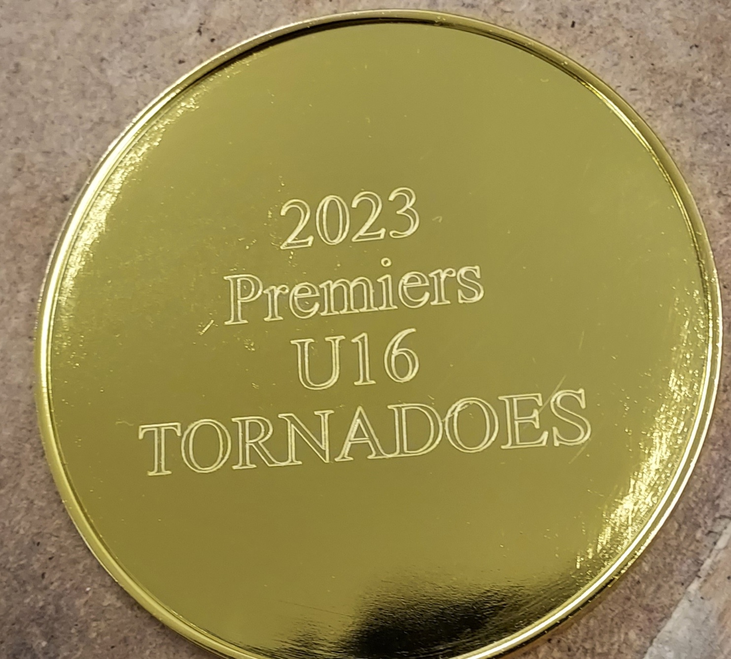 Engraved Medal from Greg's Trophies Coffs Harbour