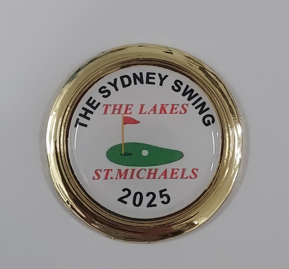 Customised golf markers from Greg's Trophies Coffs Harbour