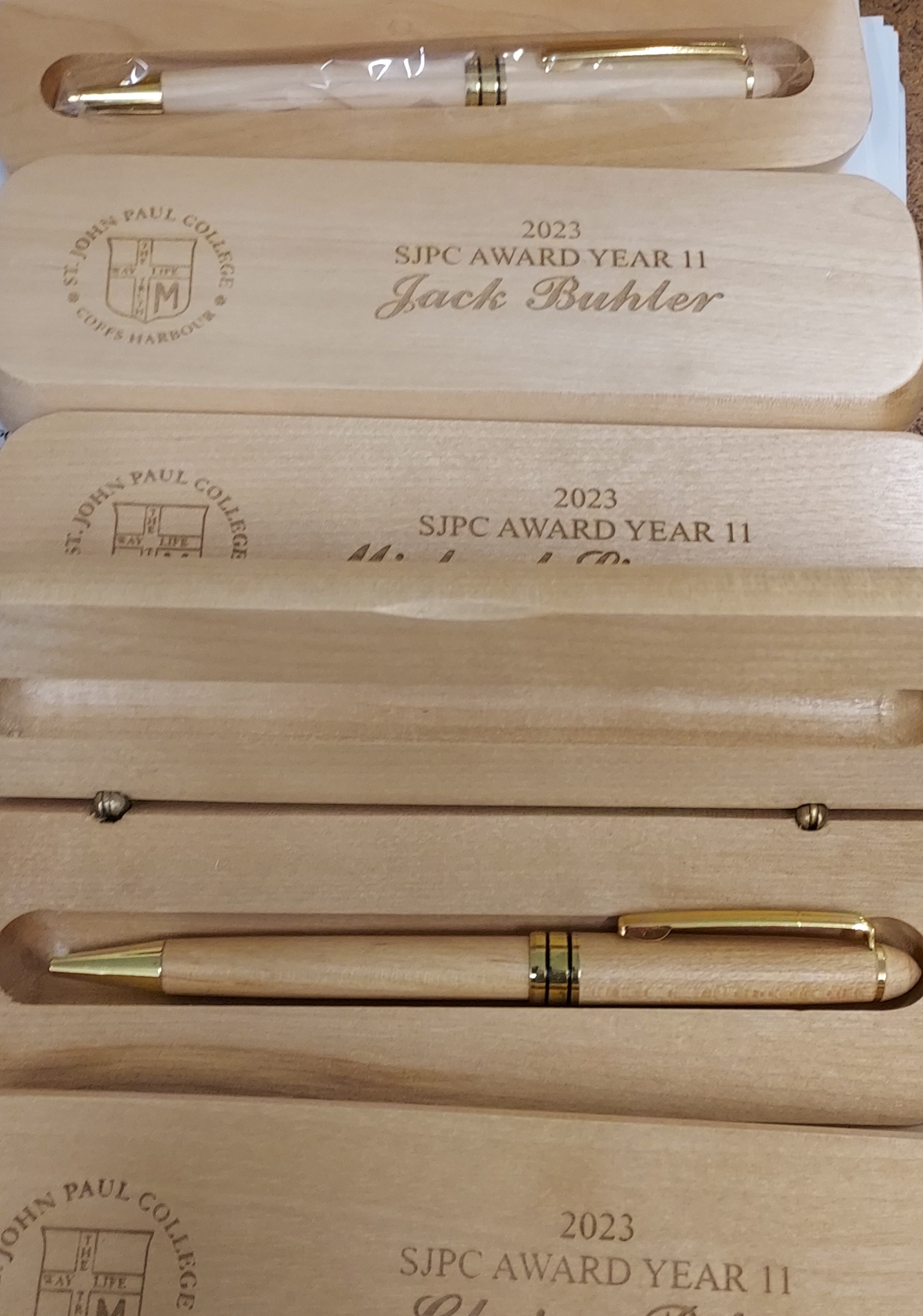 pen boxes from Gregs Trophies Coffs Harbour