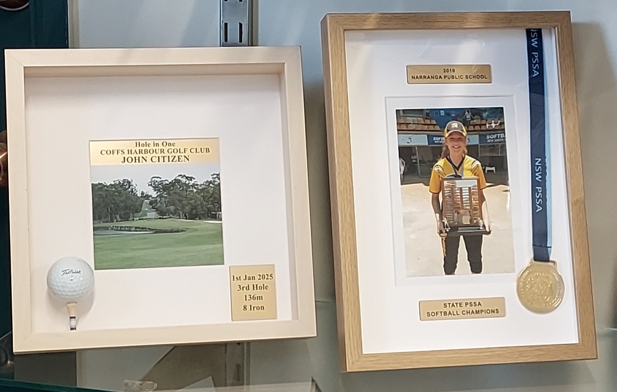 Hole in One trophy from Gregs Trophies Coffs Harbour
