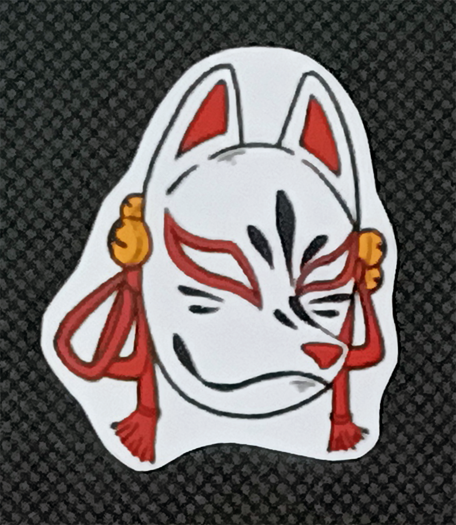 Kitsune mask sticker by Olivia Buchet