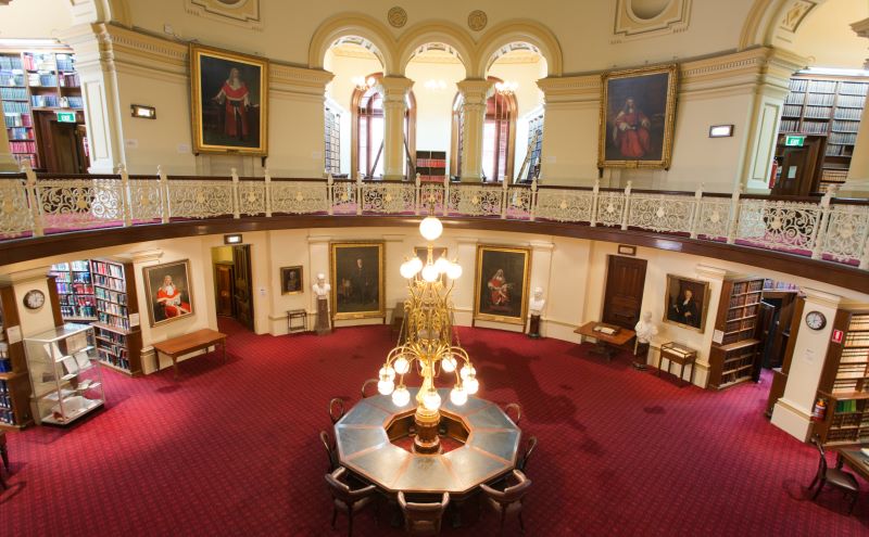 Inner atrium of Supreme Court Library