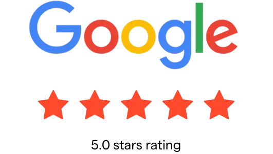 Google 5.0 stars rating