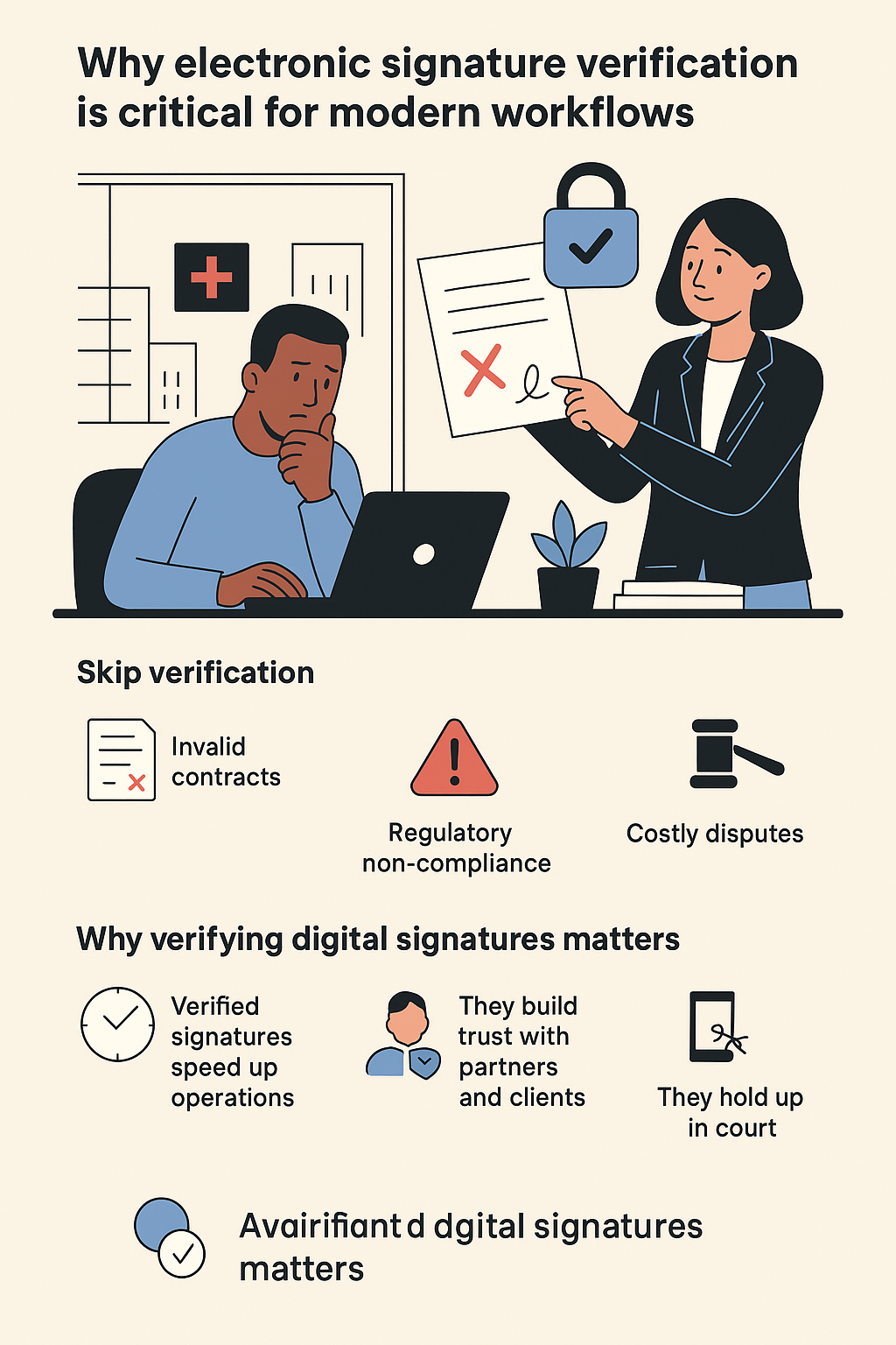 Ensuring workflow integrity with e-Signature verification