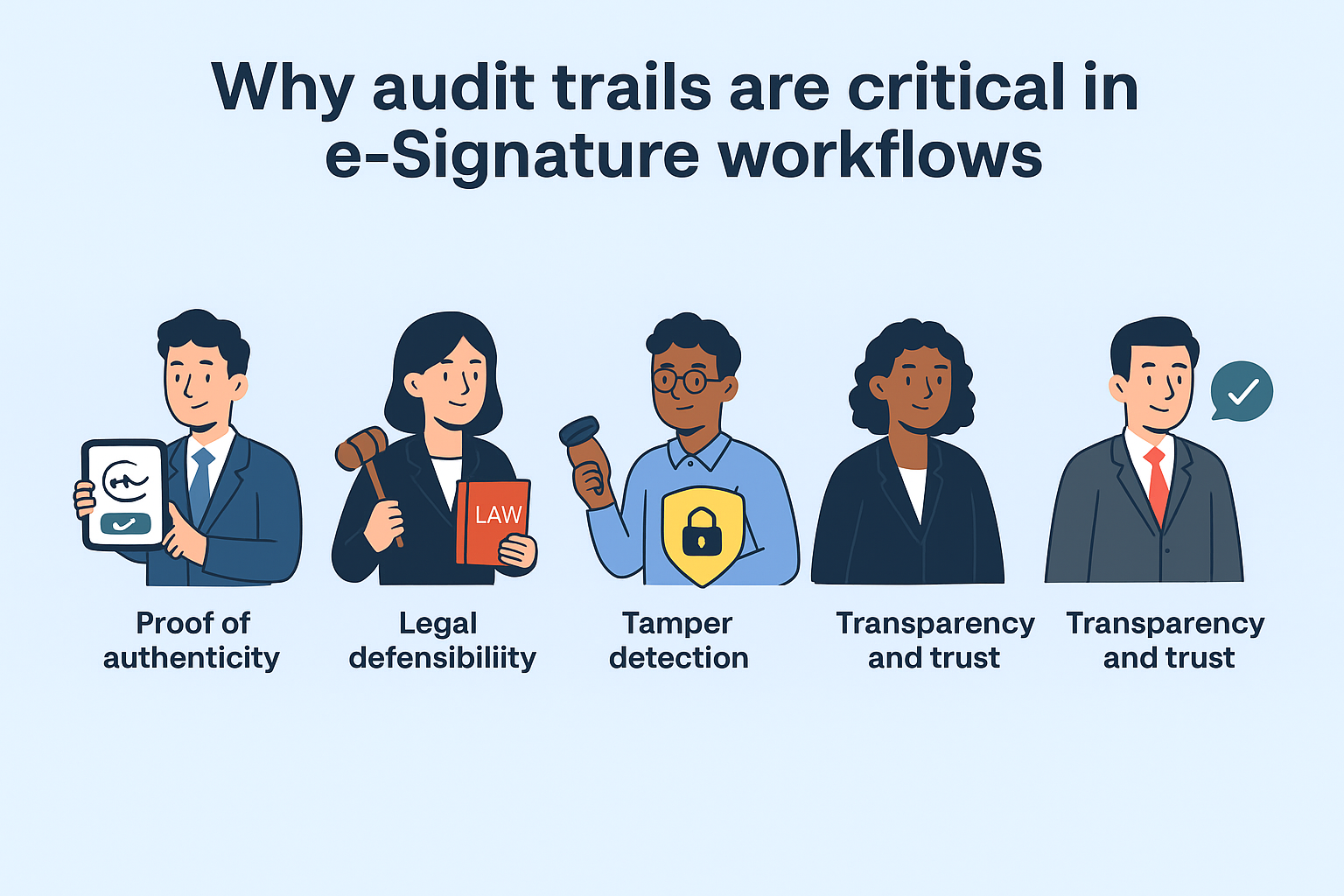 The role of audit trails in digital signing