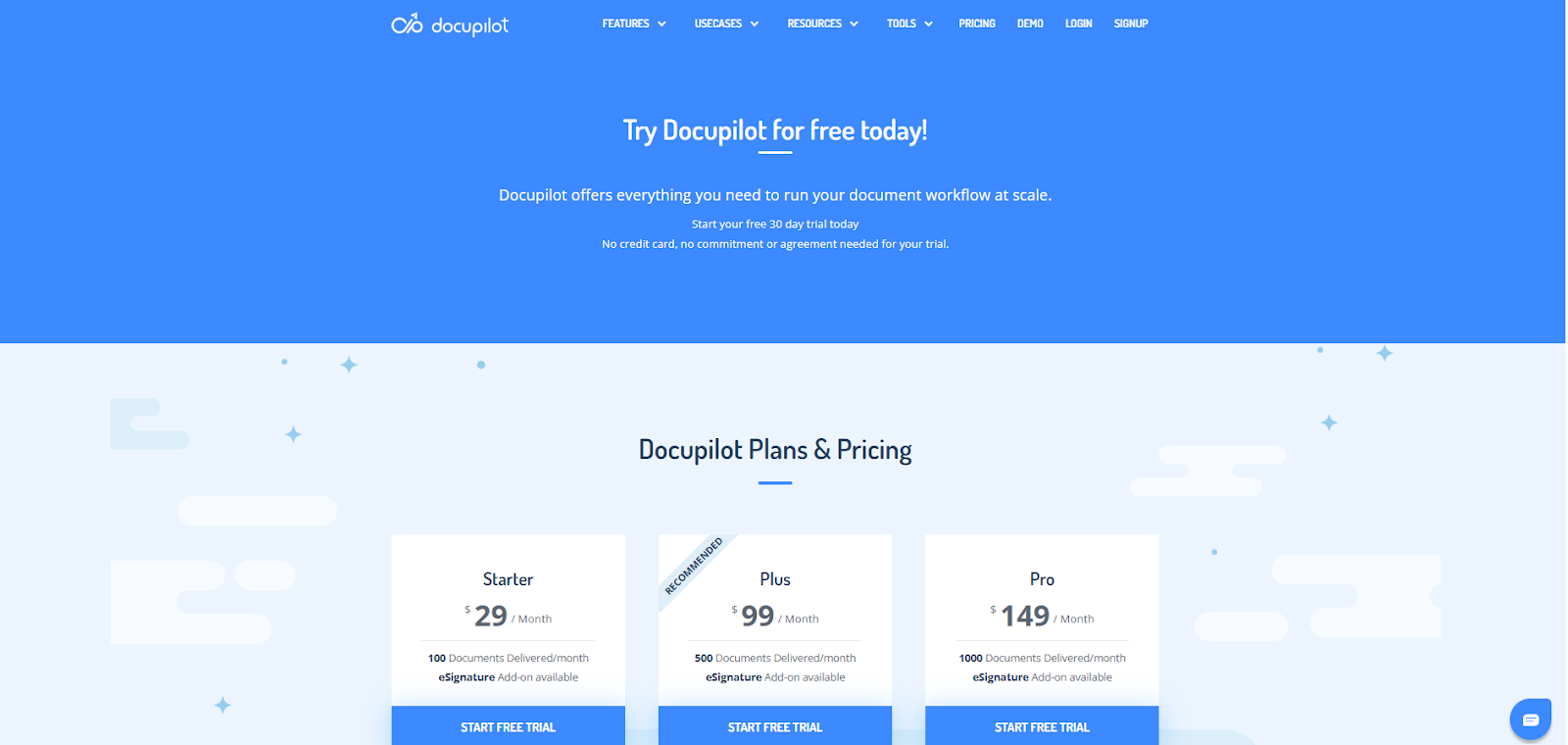 Docupilot pricing: transparent plans for document automation and eSignatures