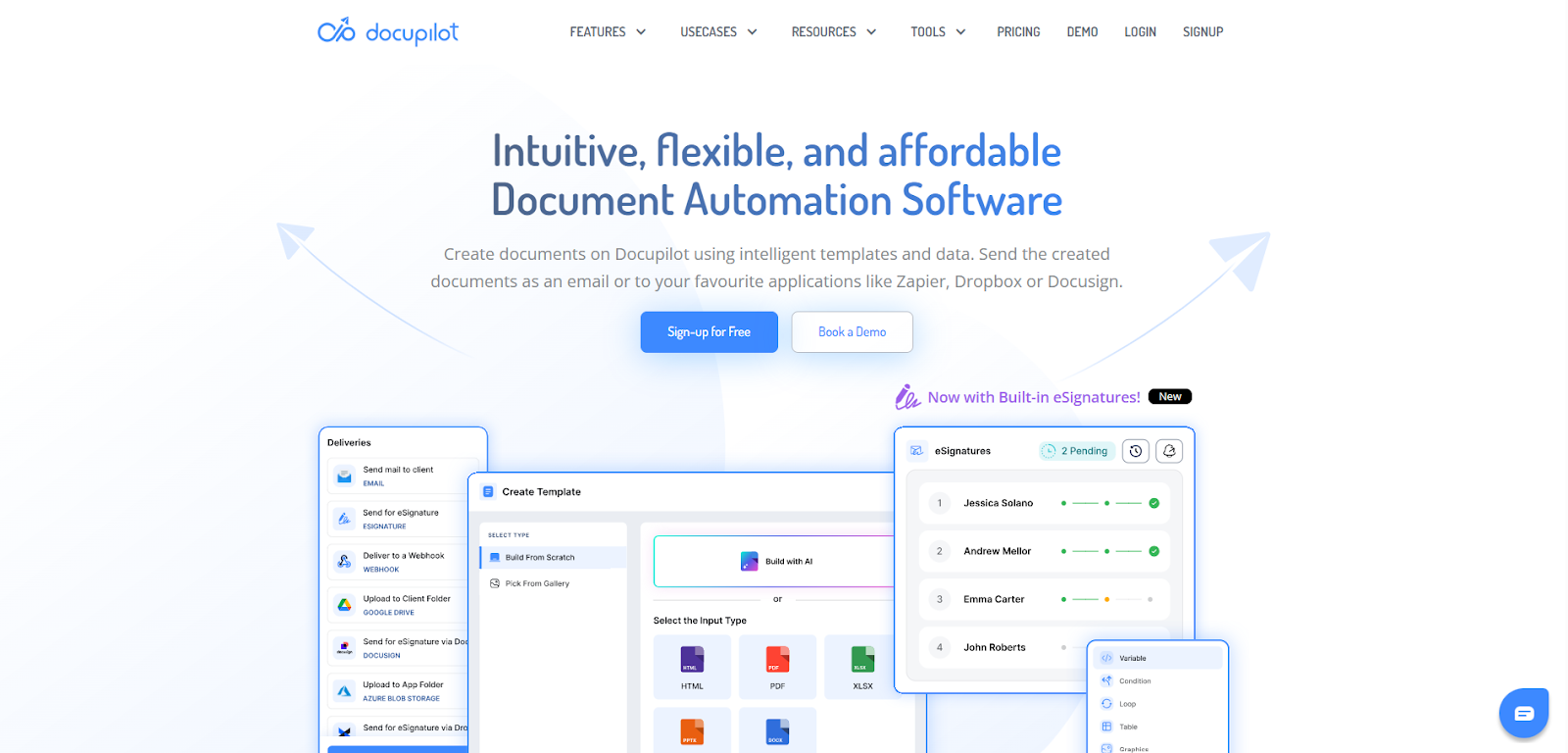 Docupilot: document workflow automation and e-signature platform