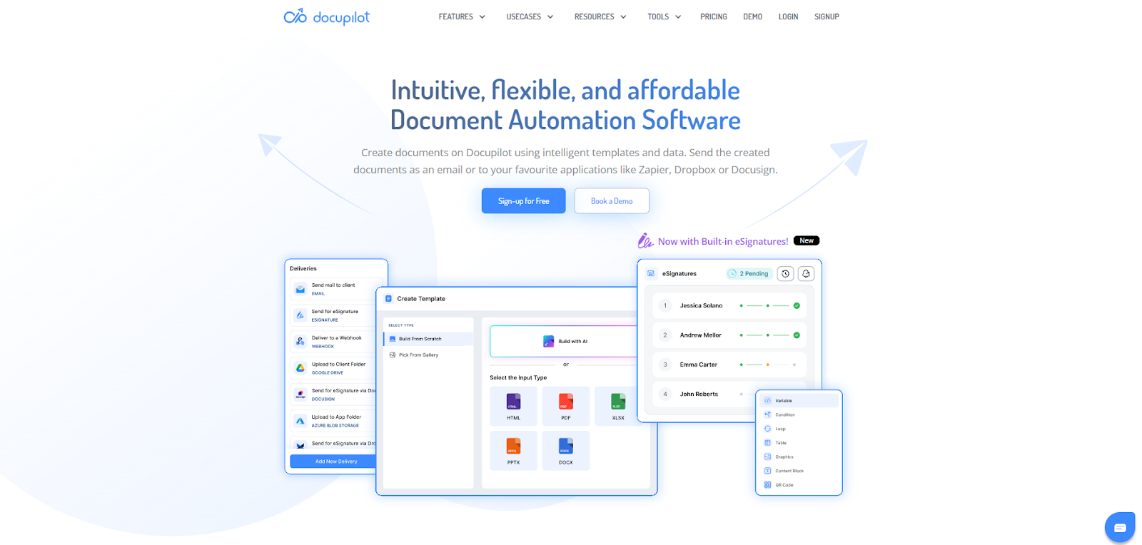 Docupilot: Best all-around e-Signature + document automation for accountants