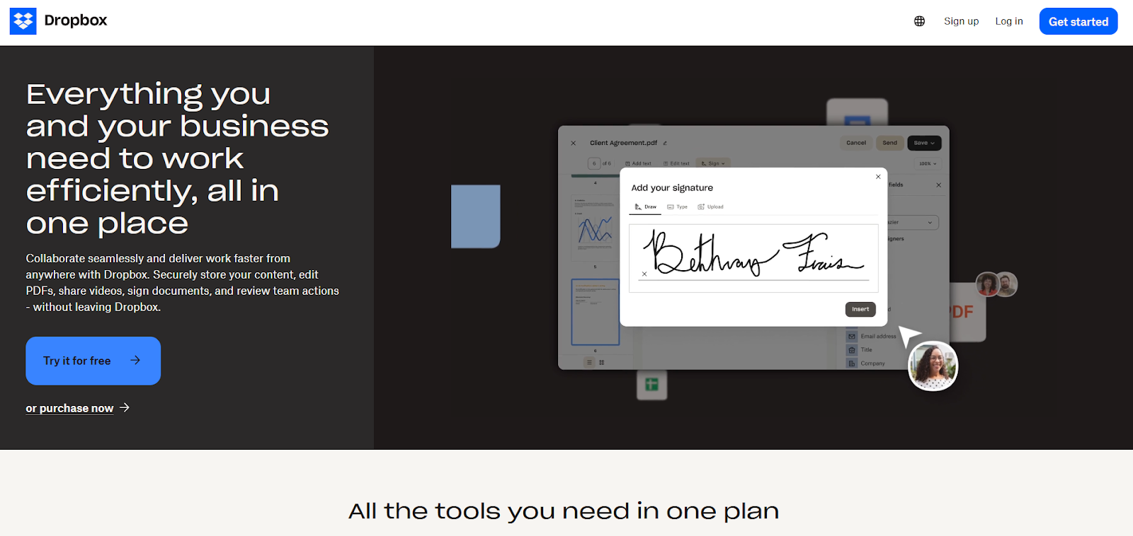 Dropbox Sign: for simple, lightweight workflows