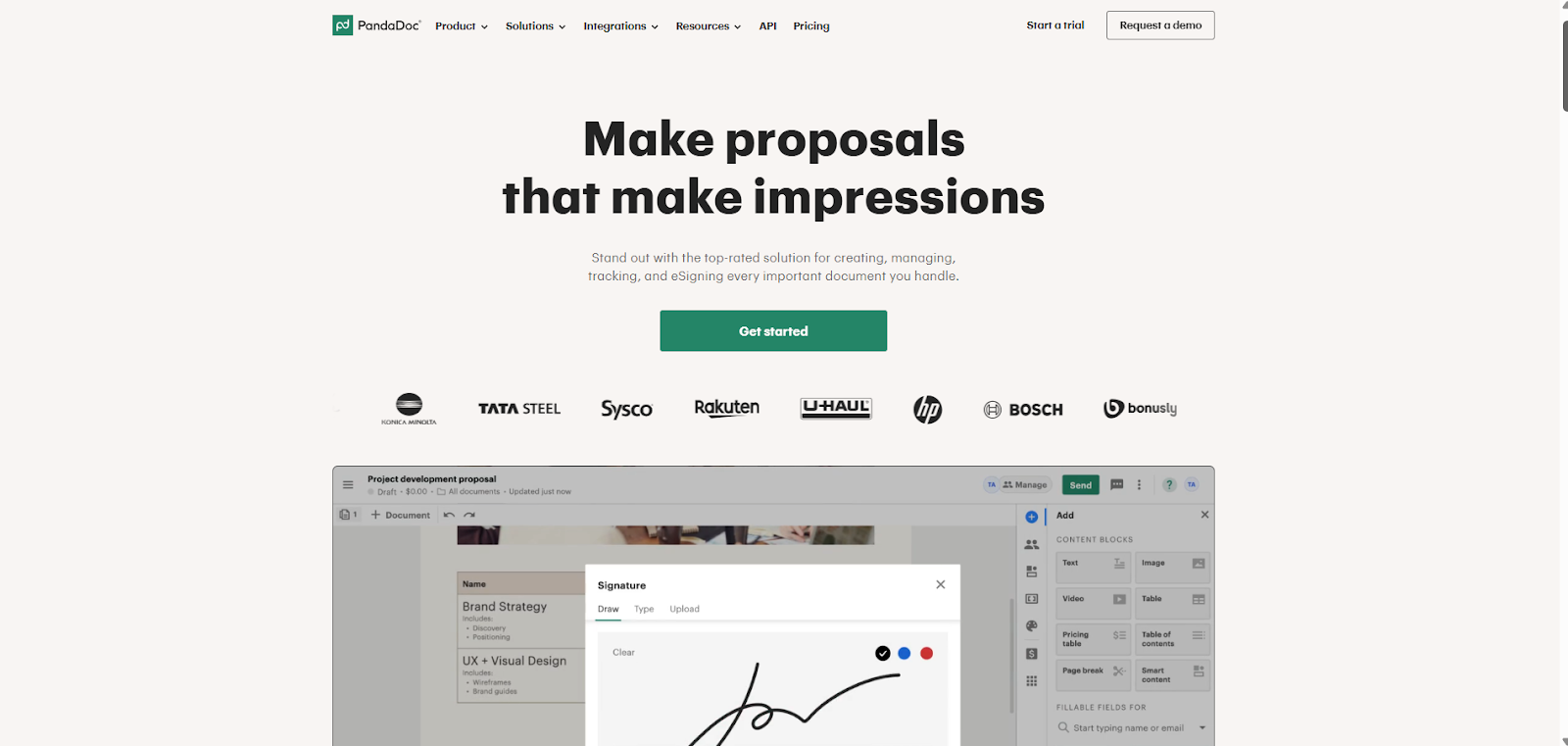 Panda Doc: For accountants who need proposals, contracts, and signatures together