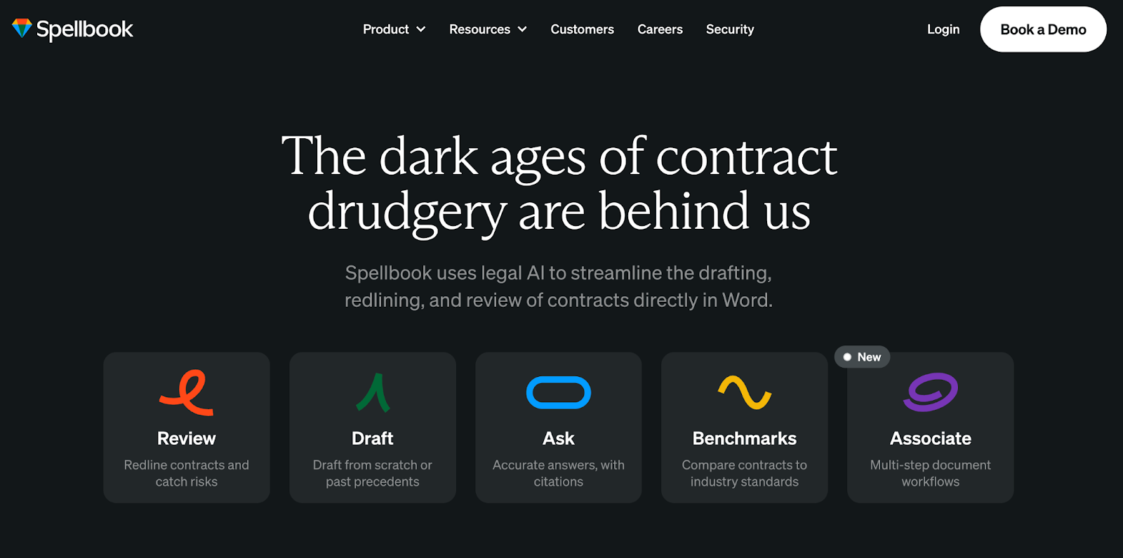 Screenshot of Spellbook homepage