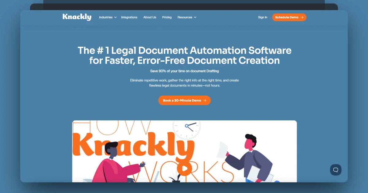 Screenshot of Knackly homepage