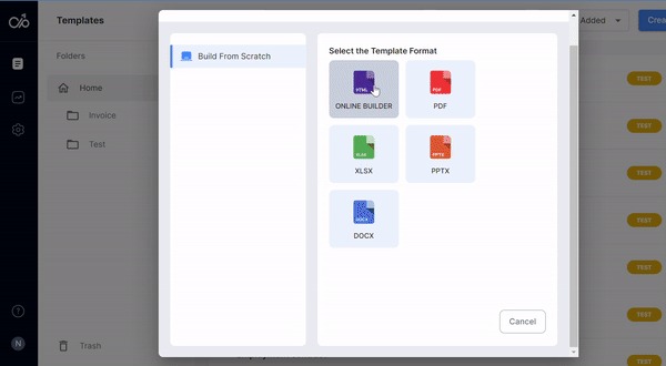 Draft template in Docupilot