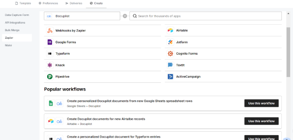 Docupilot: integrations