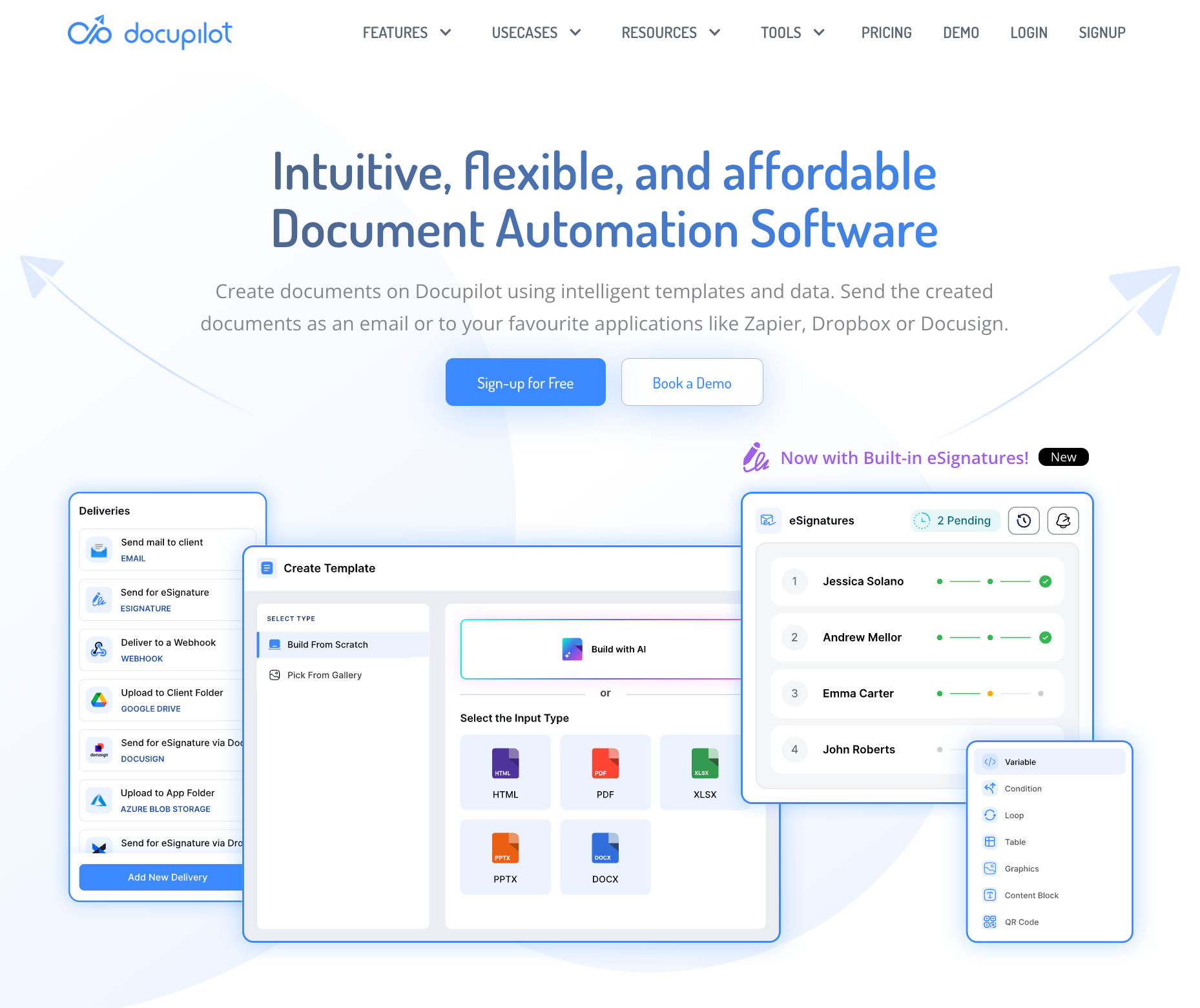 Docupilot home page