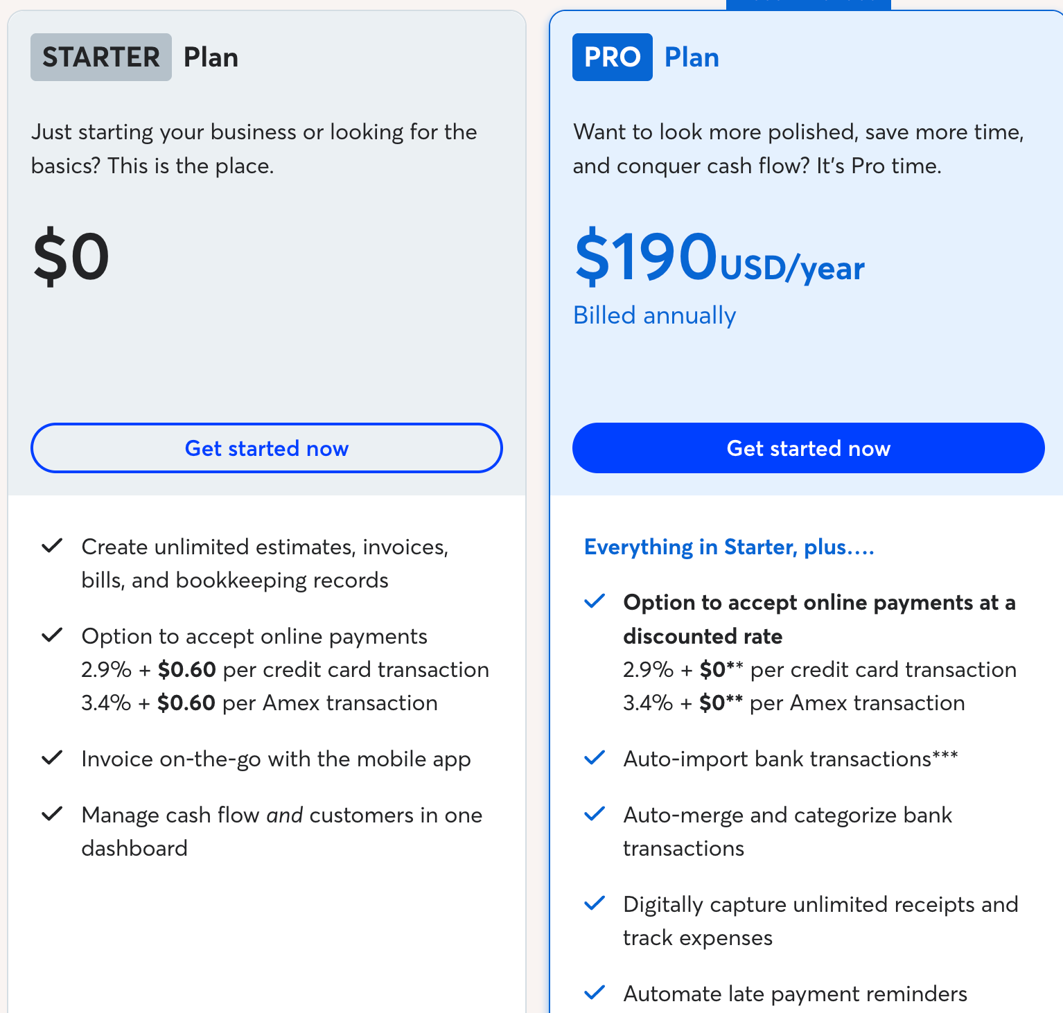 Wave pricing page