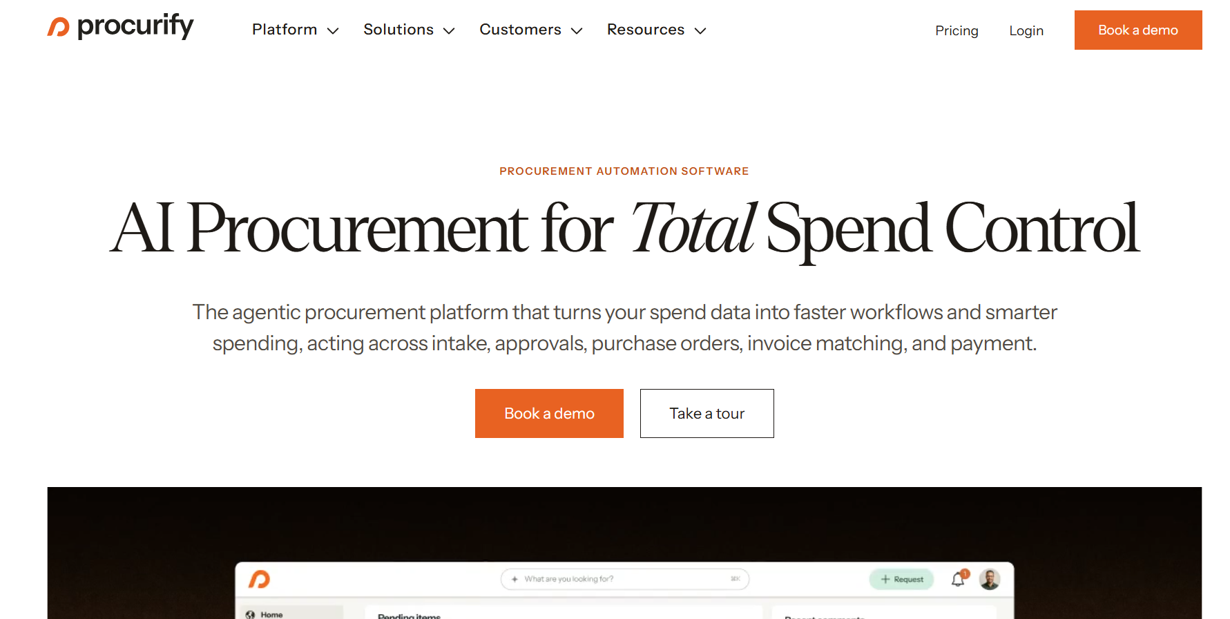 Procurify Homepage