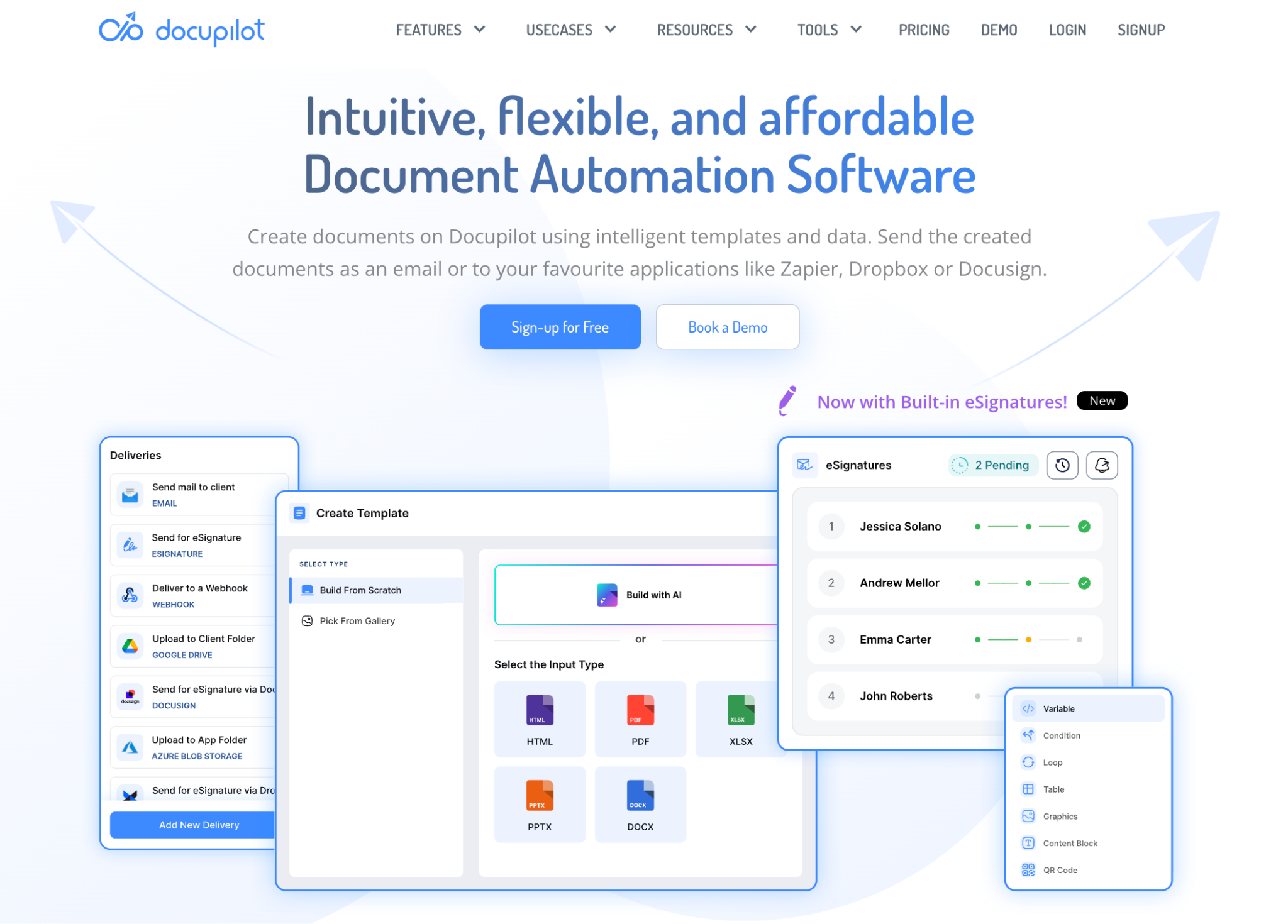 Docupilot homepage