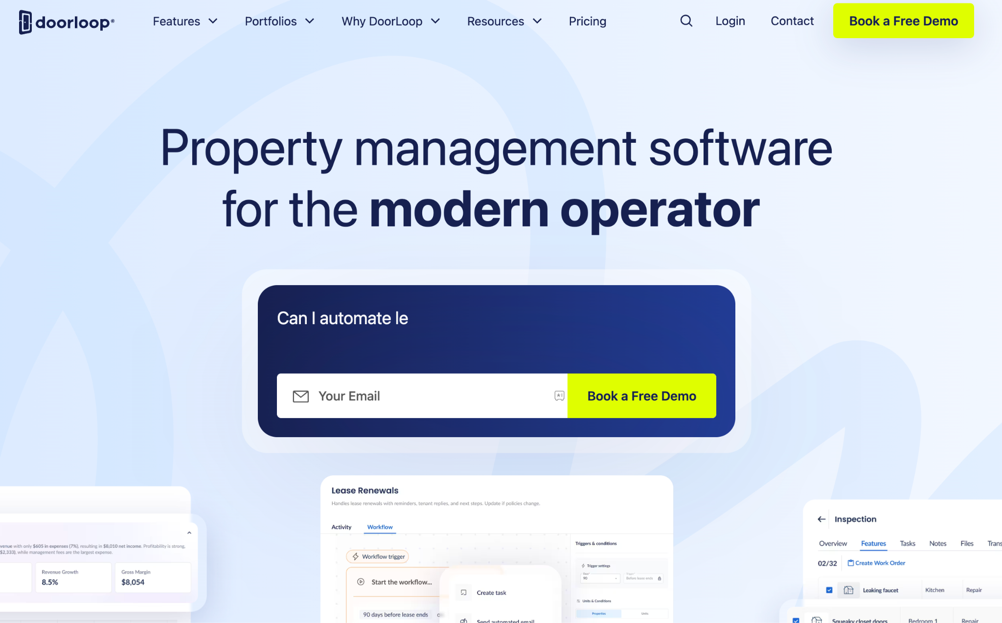 DoorLoop homepage