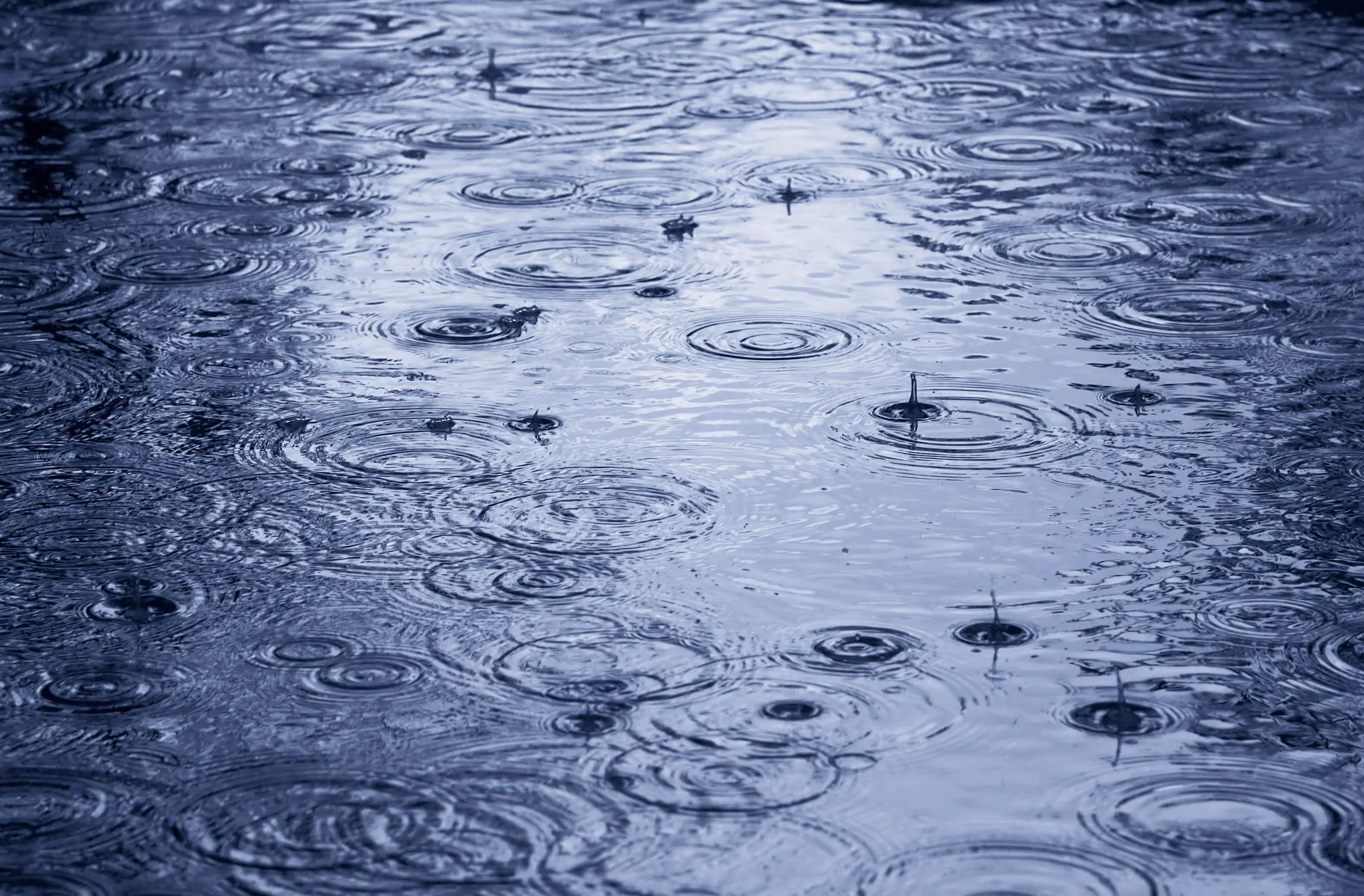 Rain falling to the ground