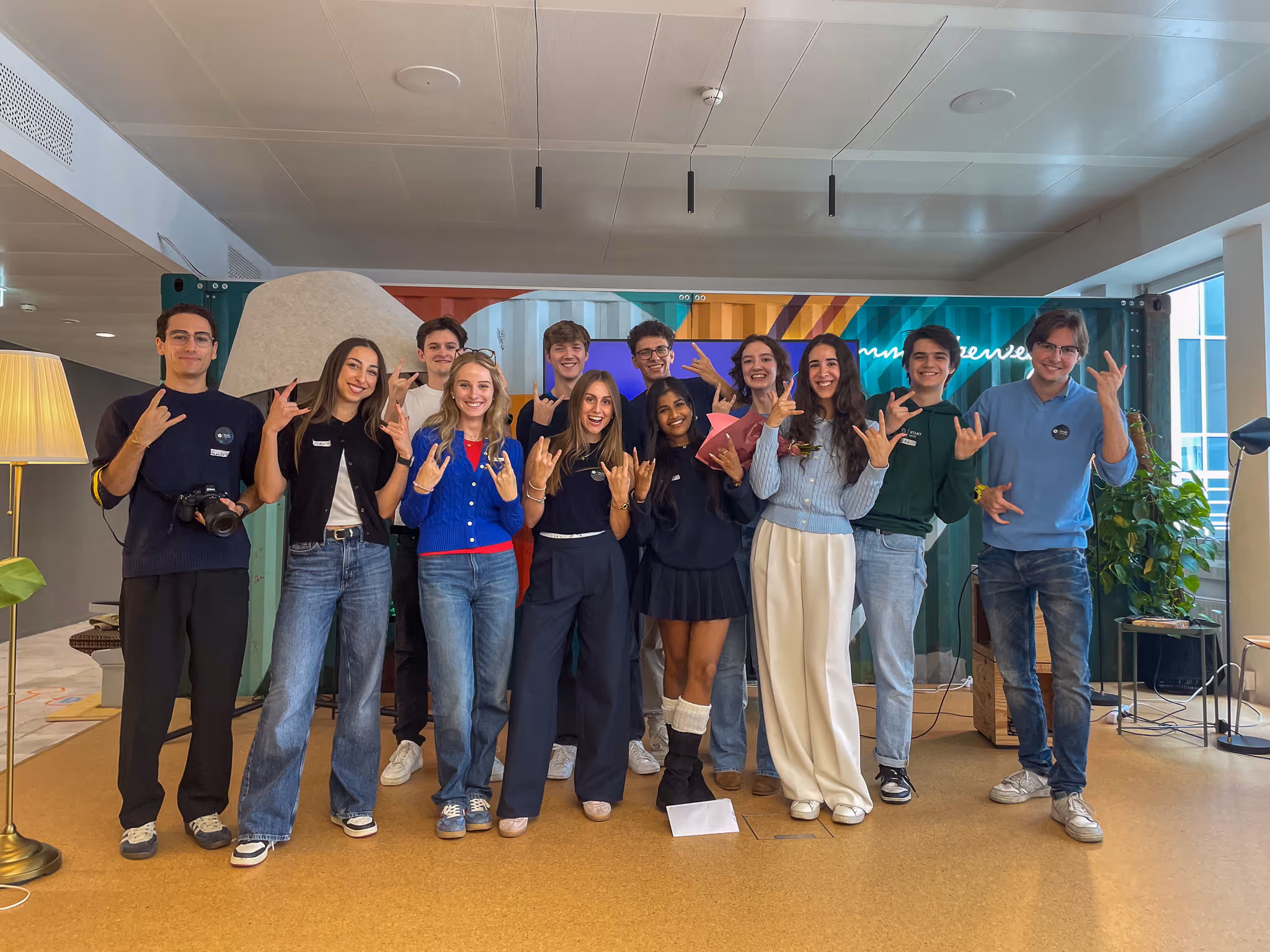 The team of the START Project doing a cool and celebrate its success