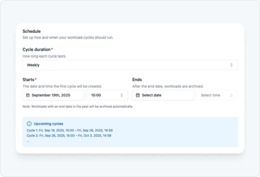 custom workloads