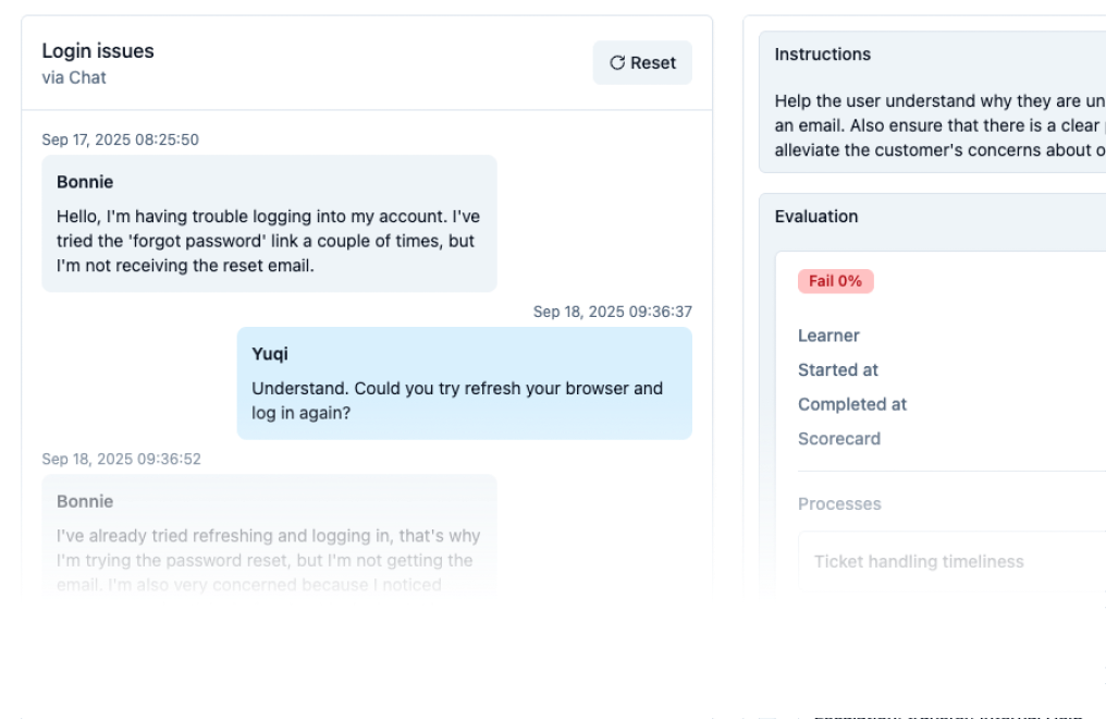 training simulation conversation