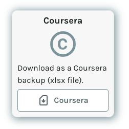 Coursensu export as Coursera