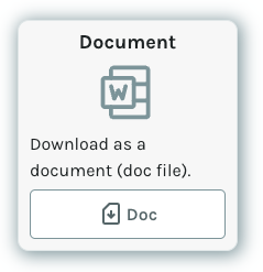 Coursensu export as document