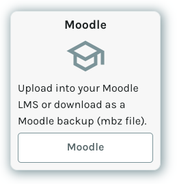 Coursensu export as LMS (such as Moodle)