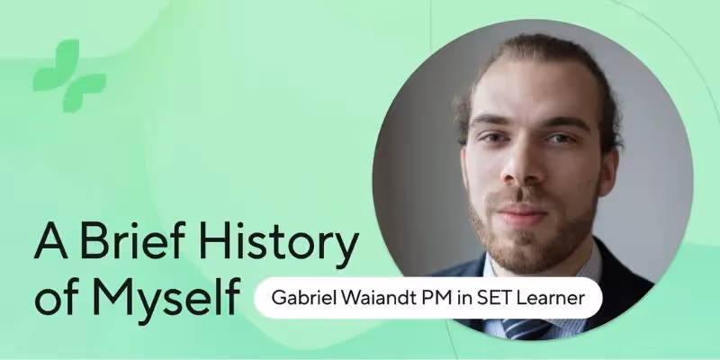 Foto von Gabriel, einem Absolventen der Tomorrow University und Hauptthema des Blogs.