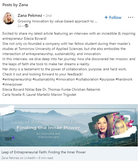 Text aus einer Einreichung zur Introduction to Entrepreneurship Challenge von Zana Pekmez