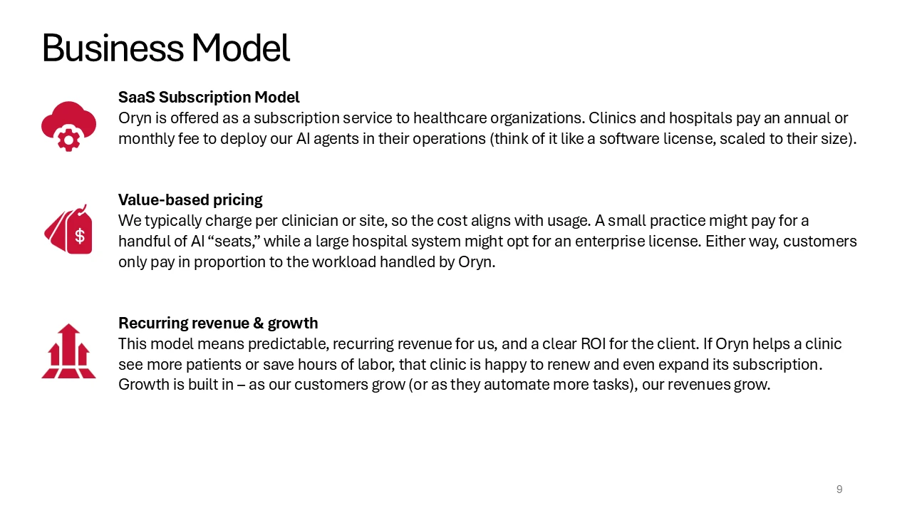 Slide communicating Noven Group’s vision to support transformative scientific innovation, with pillars on human health, disciplined capital, patient partnerships, and AI insight engine.