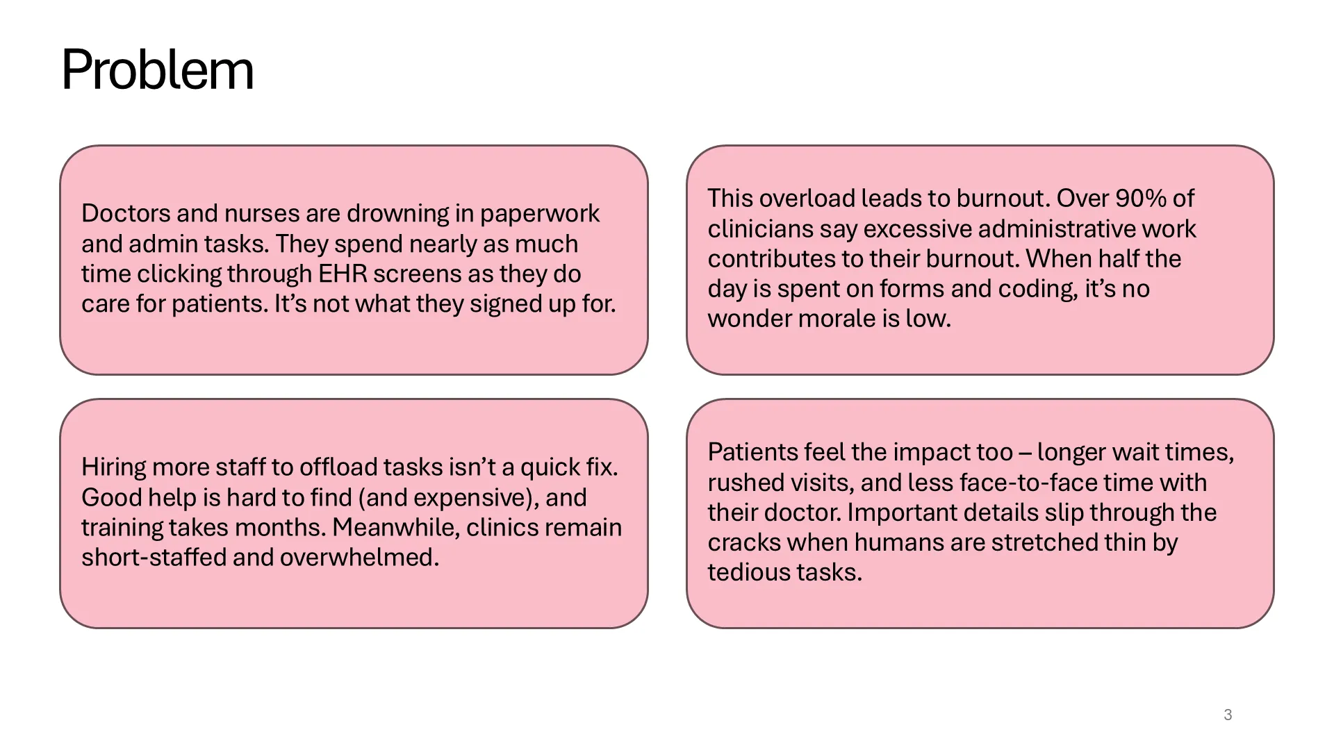 Timeline slide listing milestones in biological intelligence, used in a private equity pitch deck before redesign.