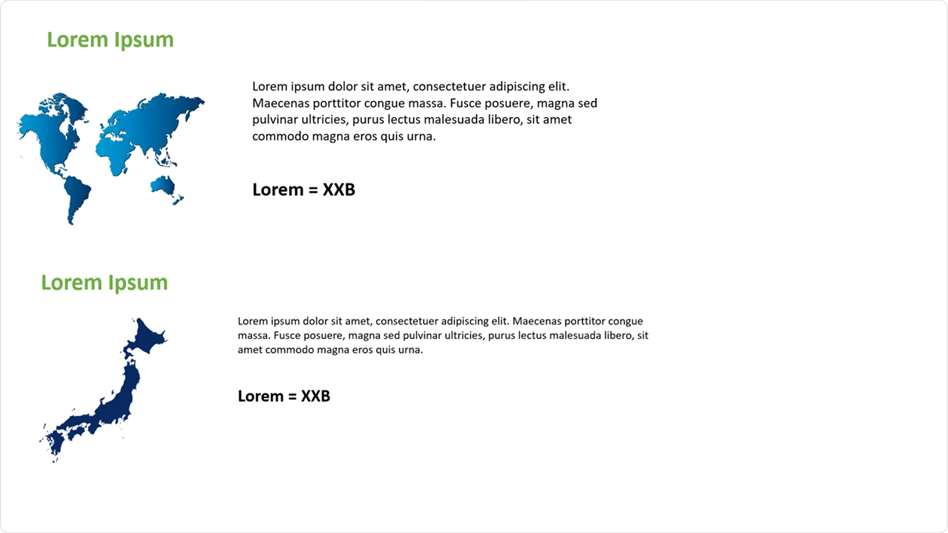 Global market presence slide with simple maps, lacking the detail required for a seed fund pitch deck