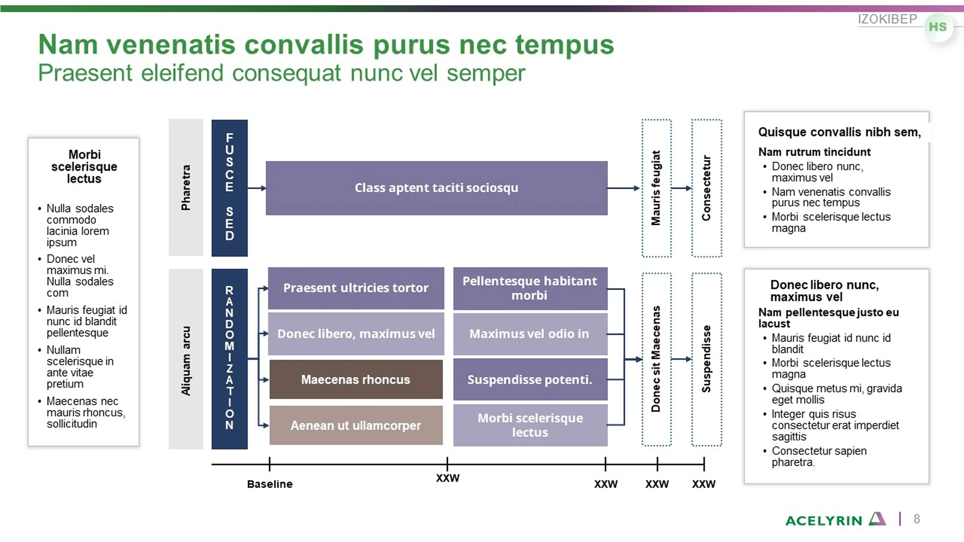 Corporate overview deck slide illustrating a structured framework. This pitch deck slide visually organizes information with branded colors and clear sections, suitable for presenting key points and processes in pitch decks.