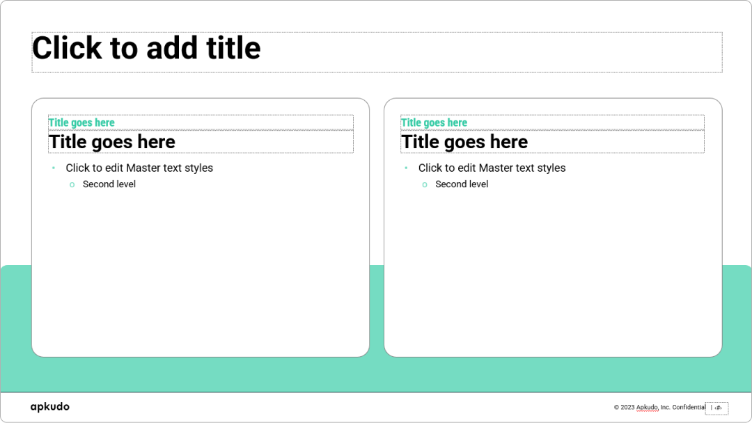 Split-layout slide for comparing dual images or case studies, created by a presentation design agency.