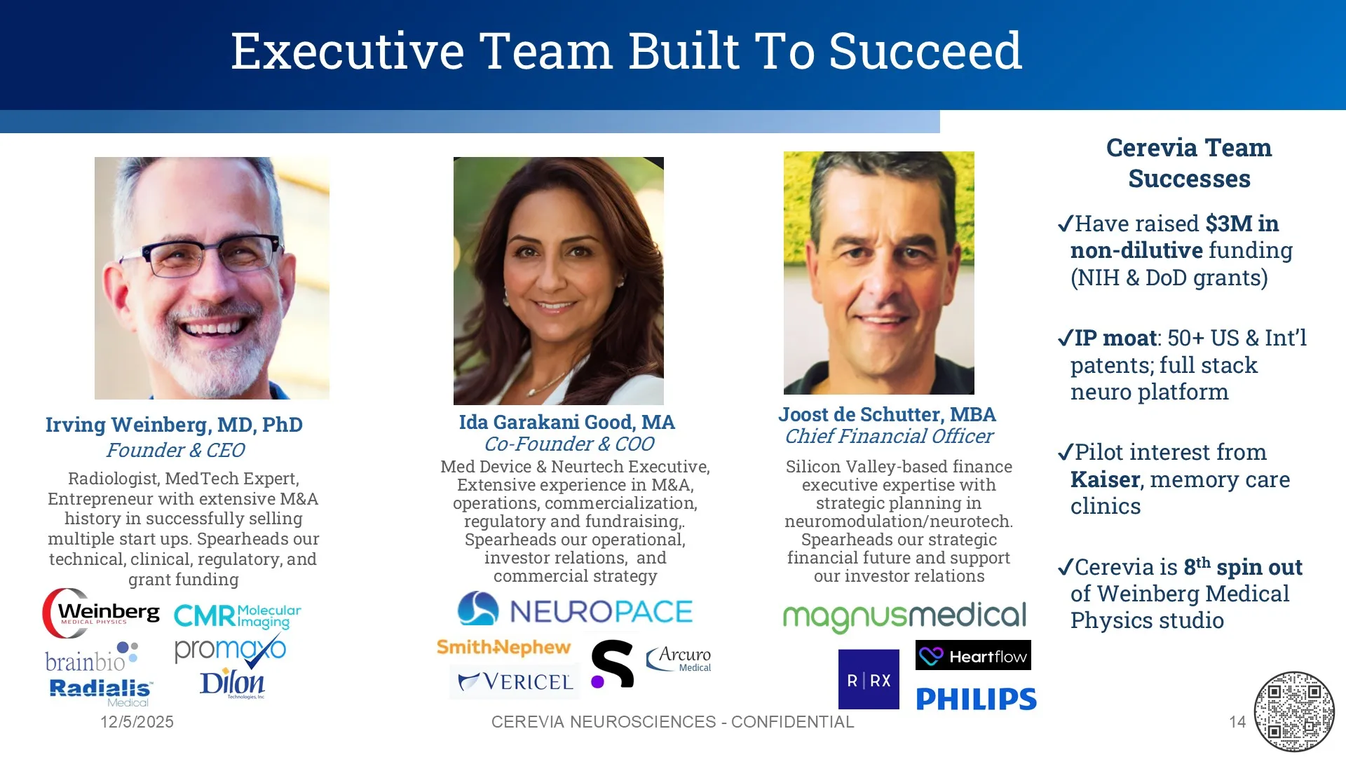 Redesigned economic leverage slide in a CNS therapeutics pitch deck, explaining how internal programs and partner assets combine within a unified delivery platform