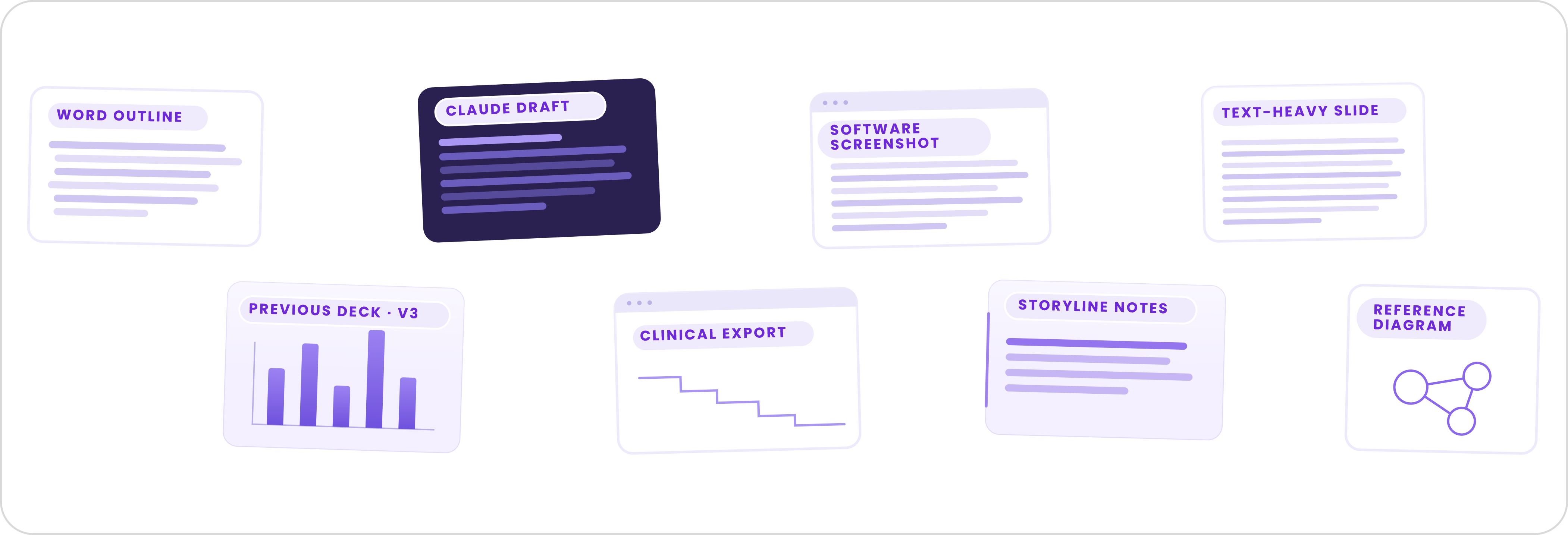 Scattered source materials provided before the pre-IPO biotech presentation redesign