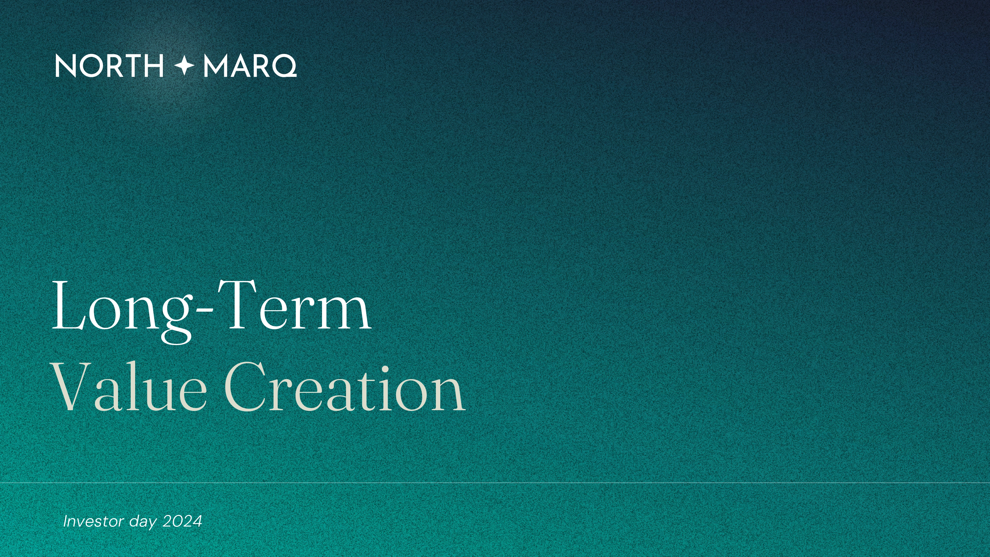 NorthMarq AGM deck, Cover slide, Long-Term Value Creation