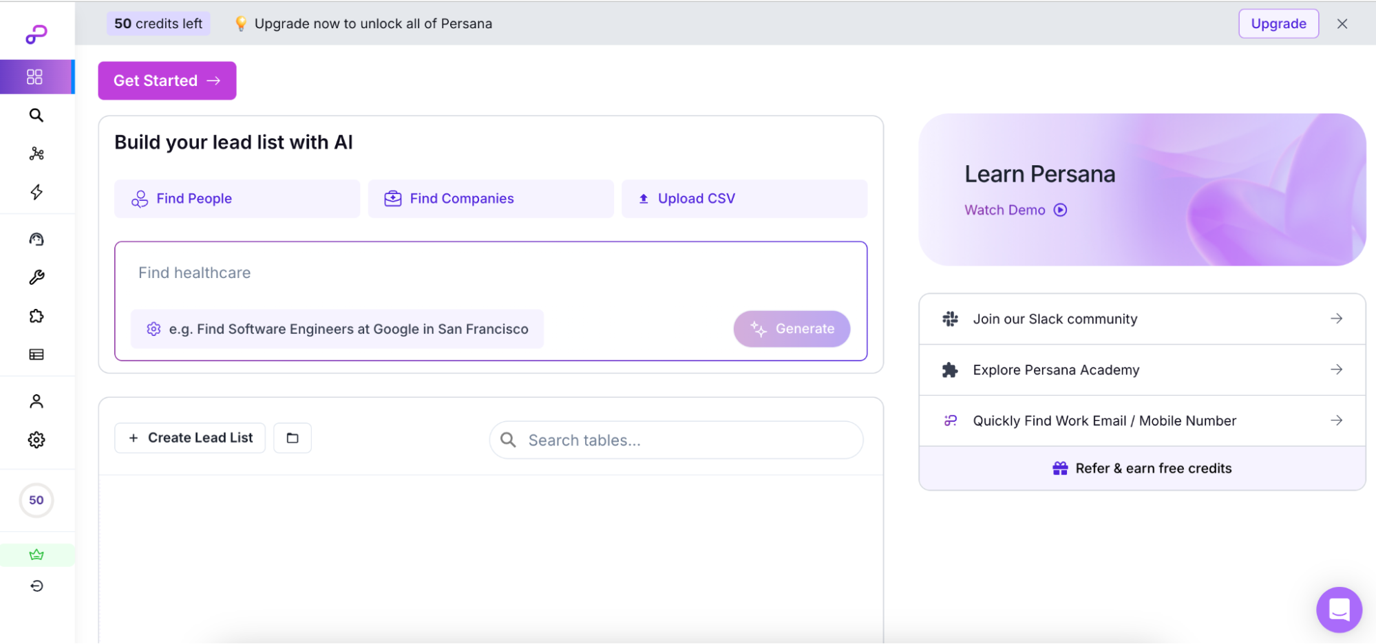 persana AI screenshot